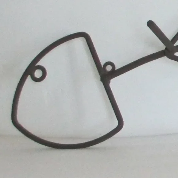 RUSTIC WROUGHT IRON COAT HOOKWALL RACK